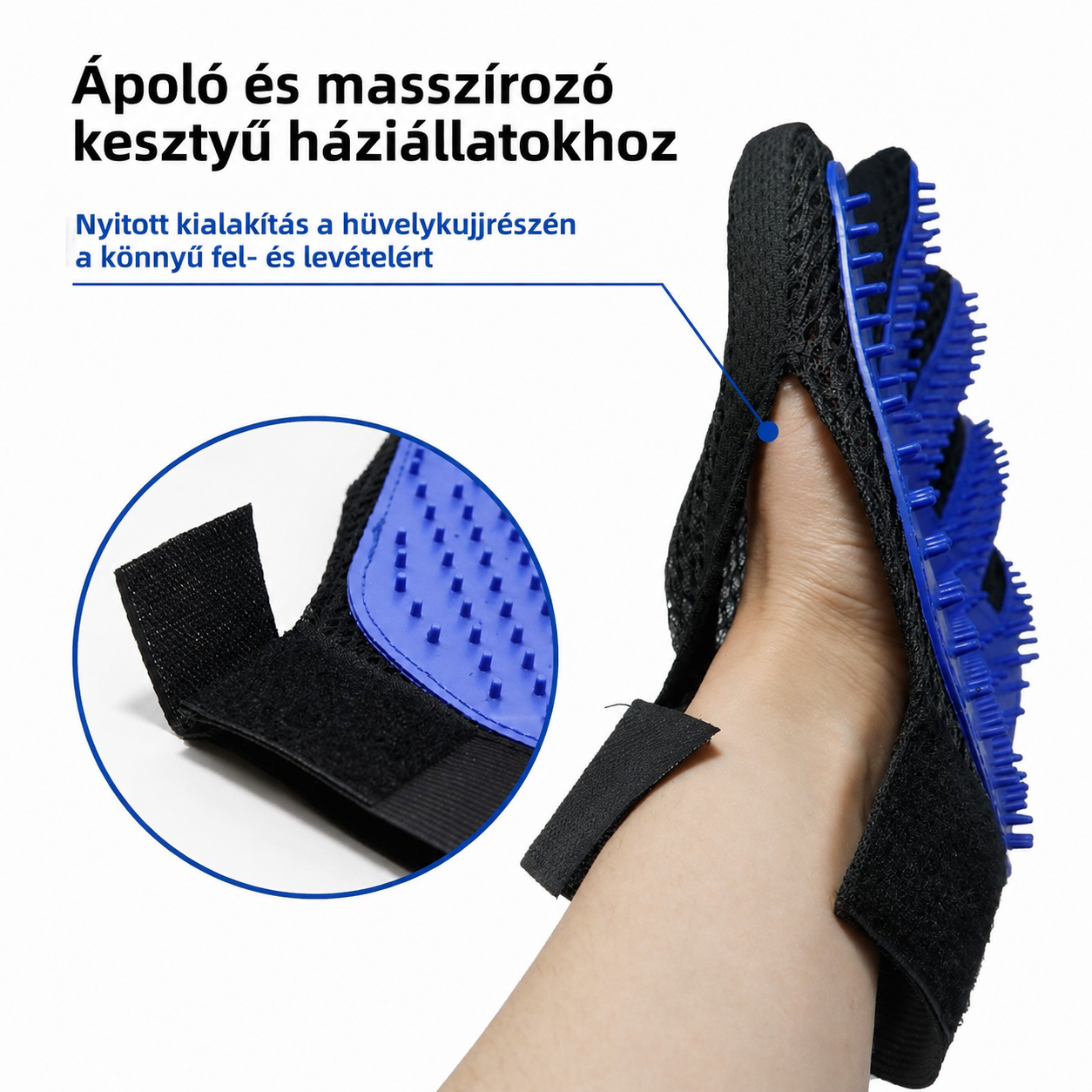 Mancsvilág™ | Ápoló- és Masszírozó Kesztyű
